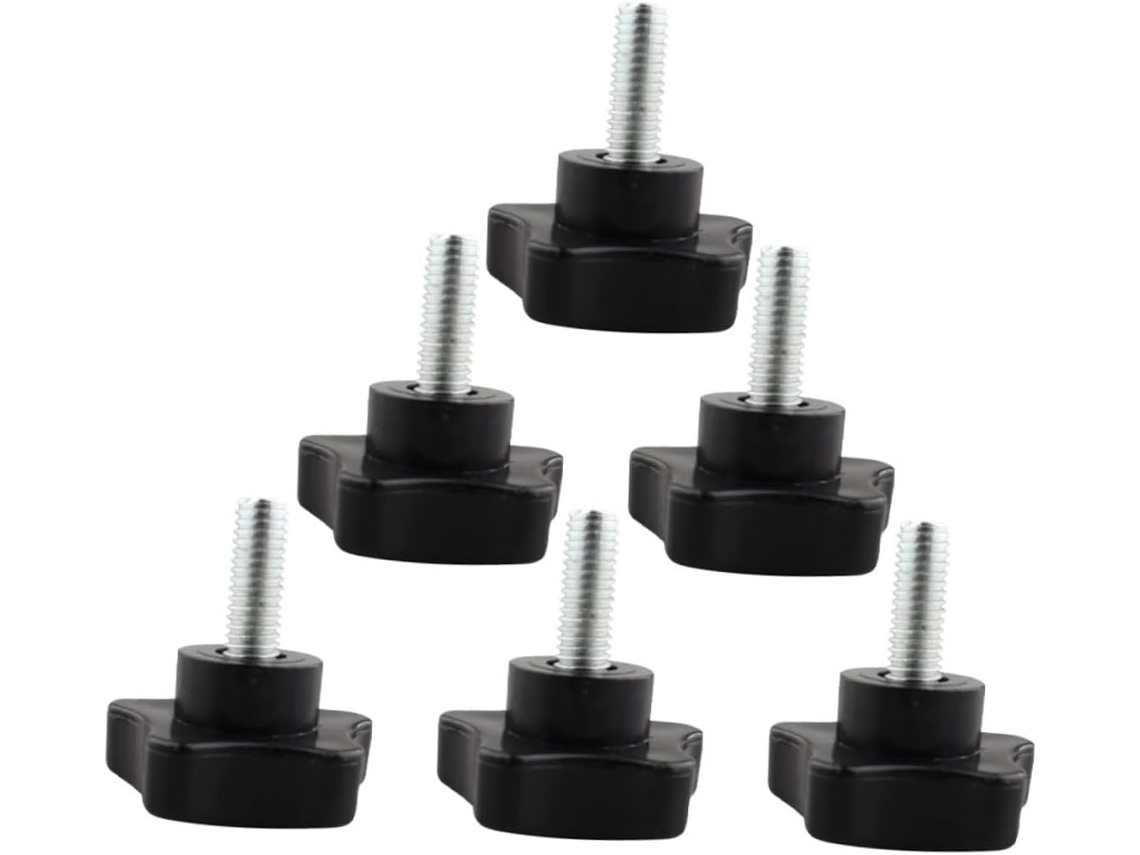 Plafope 6 Peças Parafusos De Aperto Manual Em Formato Flor Para Fixação Roscas Puxadores Cômoda