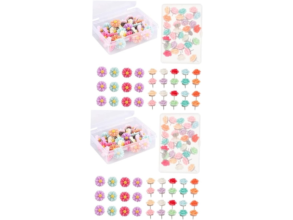 120 Peças De Botões Decorativos Com Design Flor Para Murais E