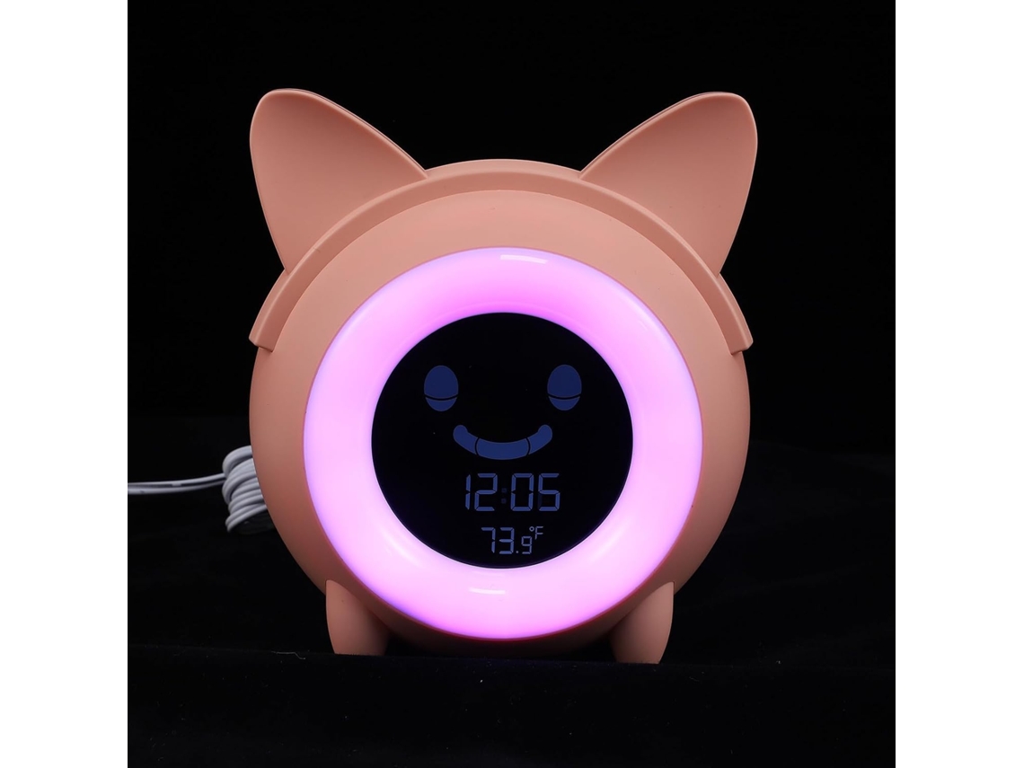 Despertador Digital Secfou Para Meninos E Meninas, Com Luz Noturna, Rosa, De Plástico