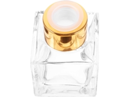 Difusor de aromas em frasco de vidro branco de 50ml, elegante e leve, perfeito para decoração de mesa.
