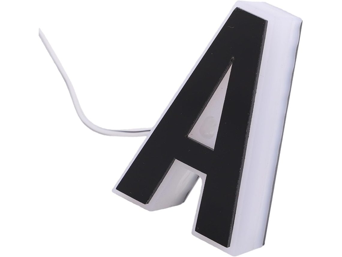 Números De Casa Iluminados Por Energia Solar Marhynchus, Em Acrílico Com Led, Letra A, 6, 8cm 2, 7pol, À Prova D Água