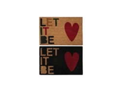 Tapete de Borracha e Fibra de Coco DKD HOME DECOR 60x40 Cm Marrom, Preto, Vermelho Lavável Pelo Curto