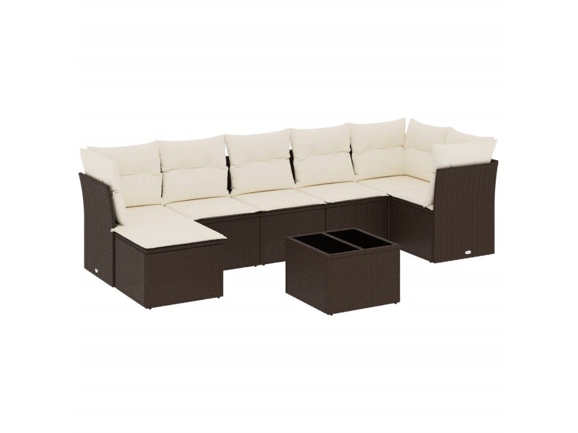 Garden Sofa Set, Garden Sofa Sets Vidaxl Marrom Rattan / Vime (n/a)