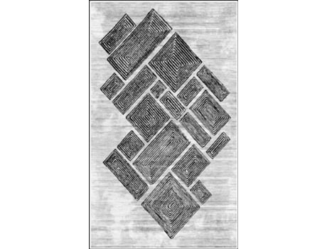 Tapete de sala ALYA 120 x 180 cm - Prata MANI TEXTILE