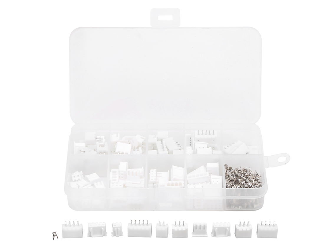 Conjunto de 150 conectores terminais eletrônicos sem isolamento, JST branco para uso doméstico, 2,54 mm