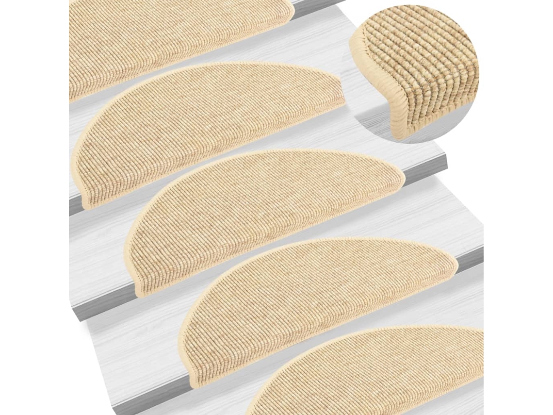 Stair Mat, Stair Mats Vidaxl Bege Tecido (65 X 21 X 4 Cm)