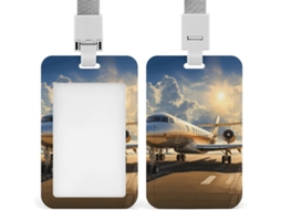 Porta Crachá Avião Pessoal Com Cordão, Porta Cartão de Identificação Plástico Impermeável, Ideal