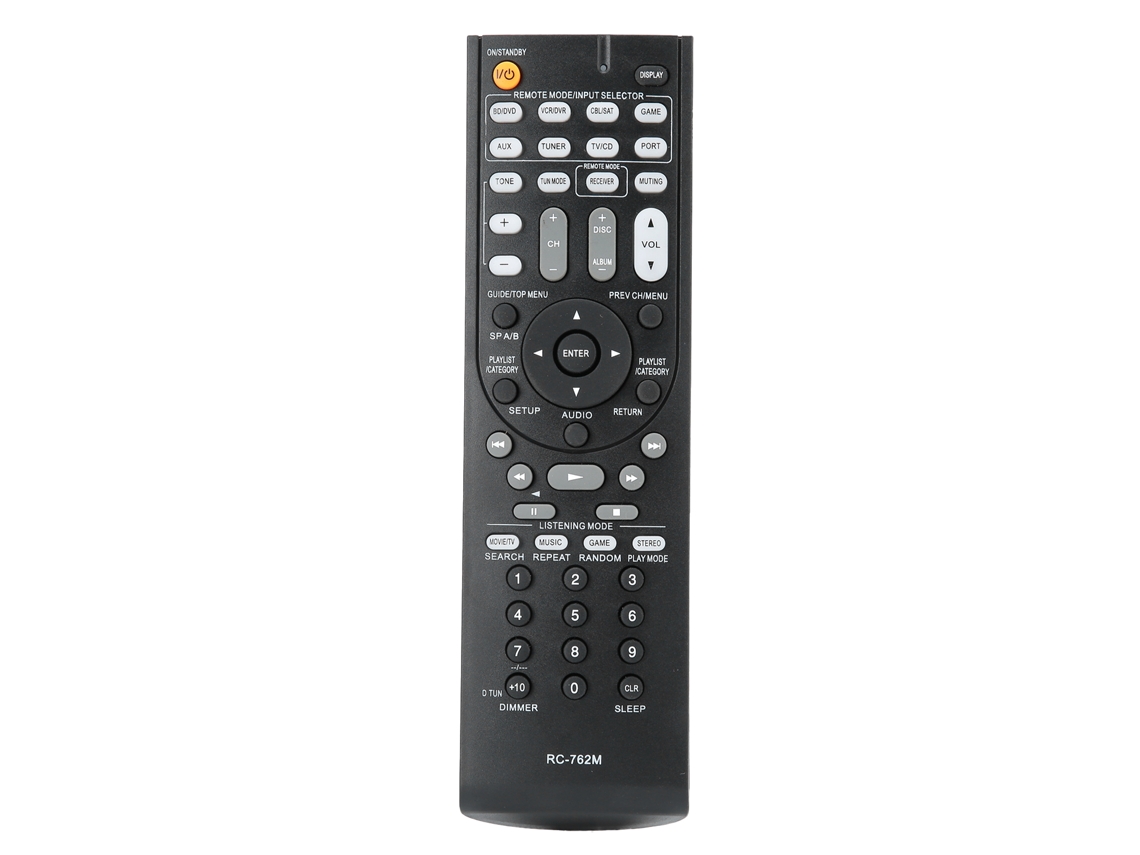 Aetheria controle Remoto Rc762m Substituto para Receptor Av Onkyo Hts3400 Avx290 Ht r390