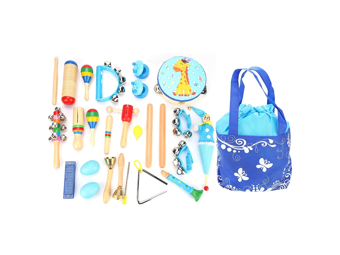 Brinquedos Musicais Educativos Laxiscreed Com Bolsa De Transporte Azul Para Crianças