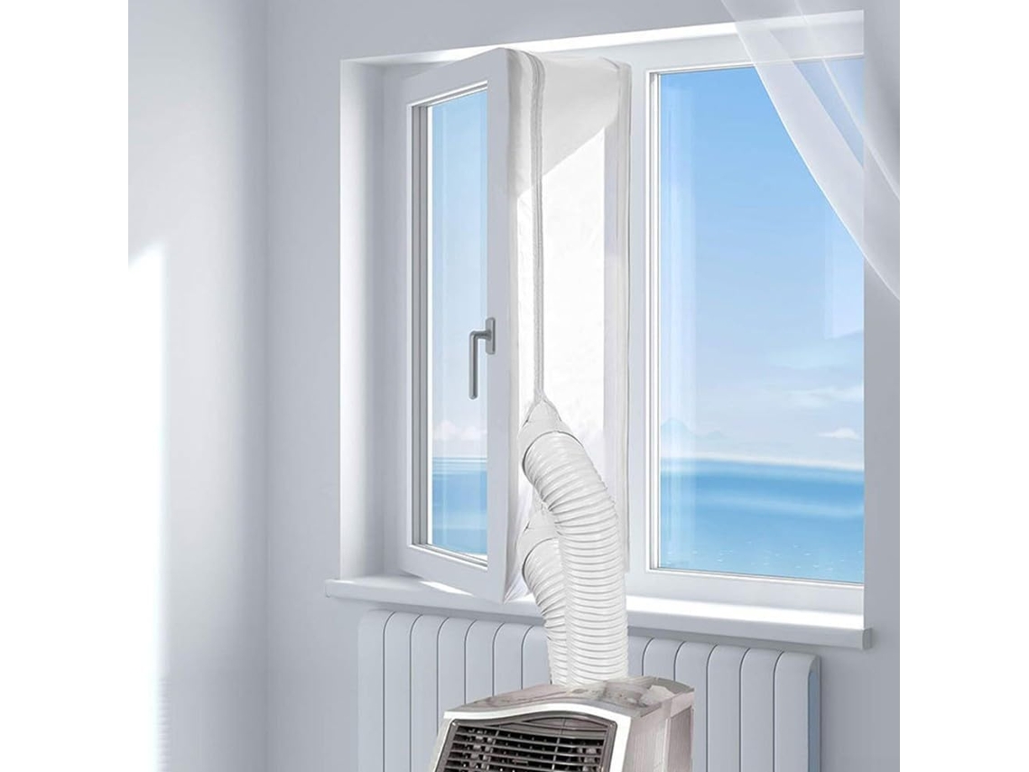 Kit De Vedação Para Janelas Ar Condicionado Portátil, Com Design De Mangueira Dupla Para Claraboias E Secadoras Roupa