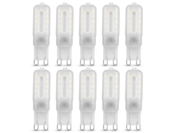 Lâmpada Led, 10 Unidades, Base G9, 5w, 220v, 6000k, Intensidade Regulável, Para Uso Residencial, Comercial E Manutenção Elétrica