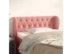 Cabecero con Alas de Terciopelo 103x23x78/88 cm Rosa