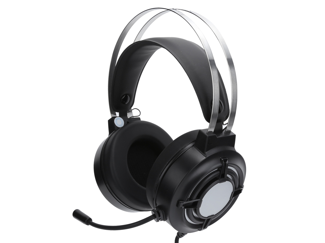 Headset gamer RGB com fio e microfone para PC, HP e outros