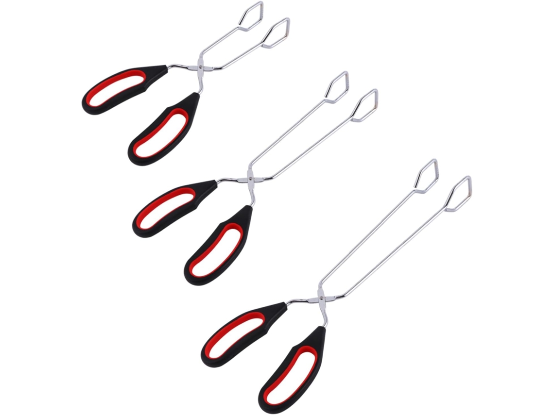 Conjunto De 3 Peças Pinças Aço Inoxidável Para Churrasco E Cozinha, Incluindo Pinças Para Pão, Ideais Para Servir