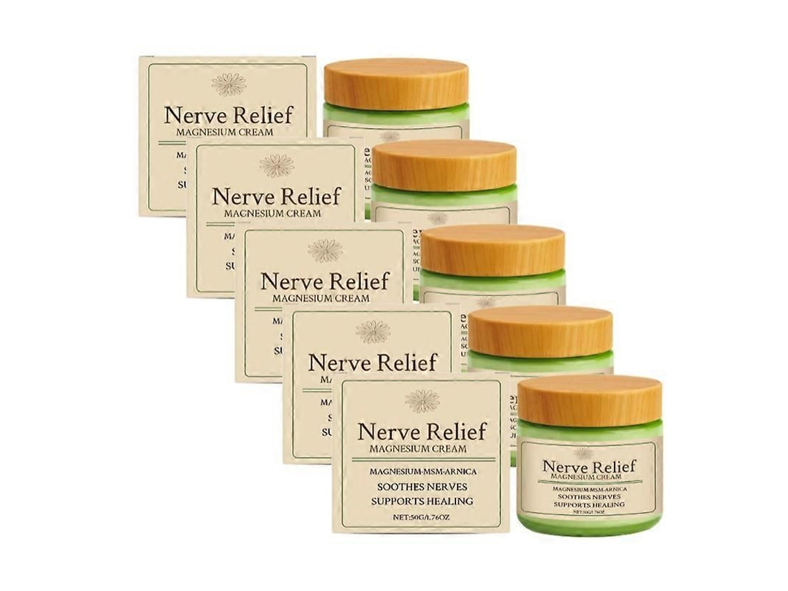 Creme de Magnésio Natural para Alívio Dos Nervos para Auxiliar no Sono e Promover Relaxamento Muscular Profundo. TAISHENGDA (1 5x)