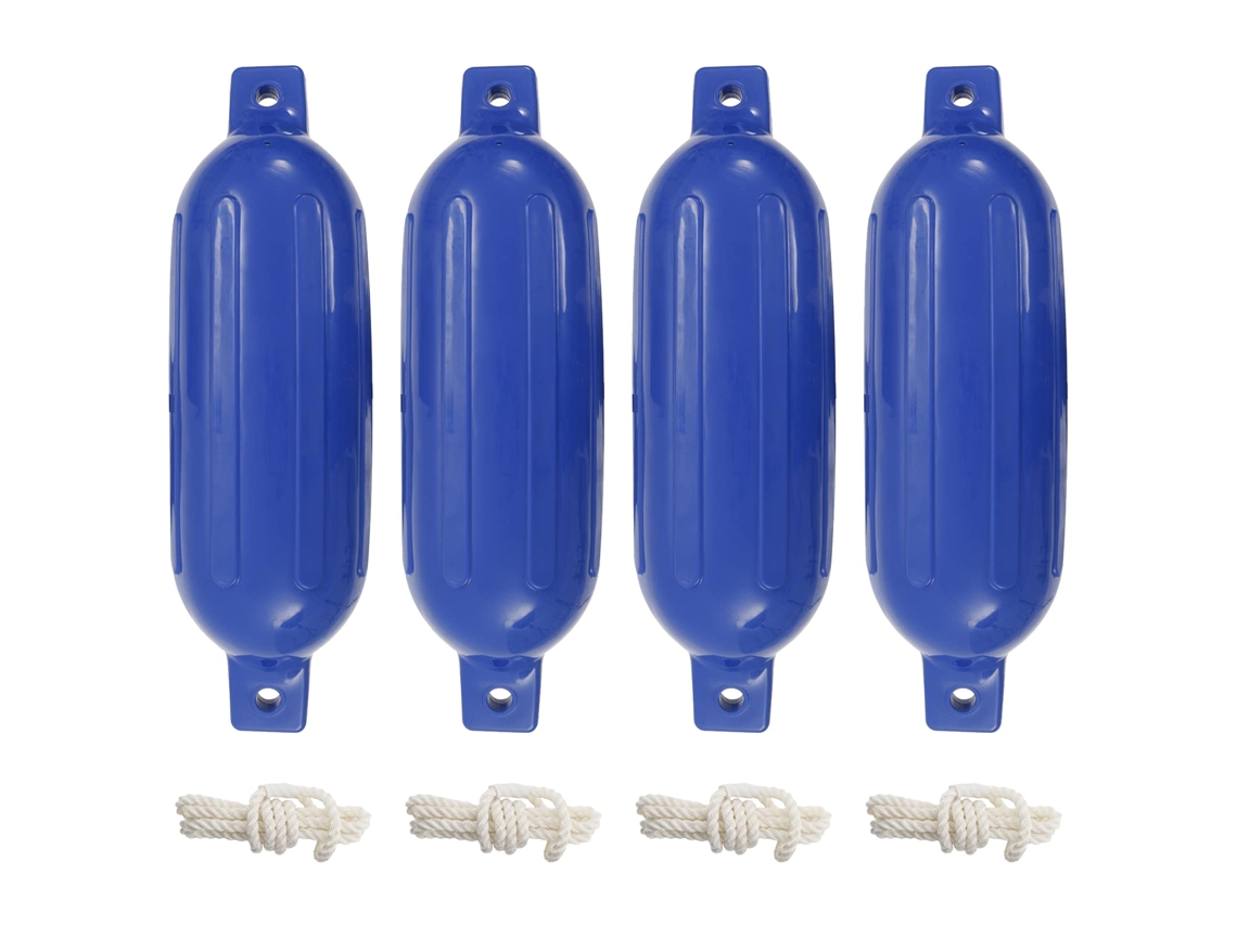 Vidaxl Para-choques Para Barco 4 Pcs Ø 16x58 Cm Pvc Azul