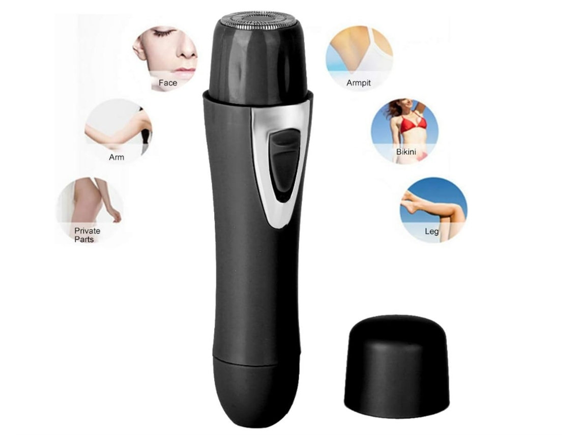 Dispositivo De Remoção De Pelos Mini Depilador Elétrico 2 Cores Barbeador Elétrico Corpo Facial Axilas Axilas Preto Yunzii