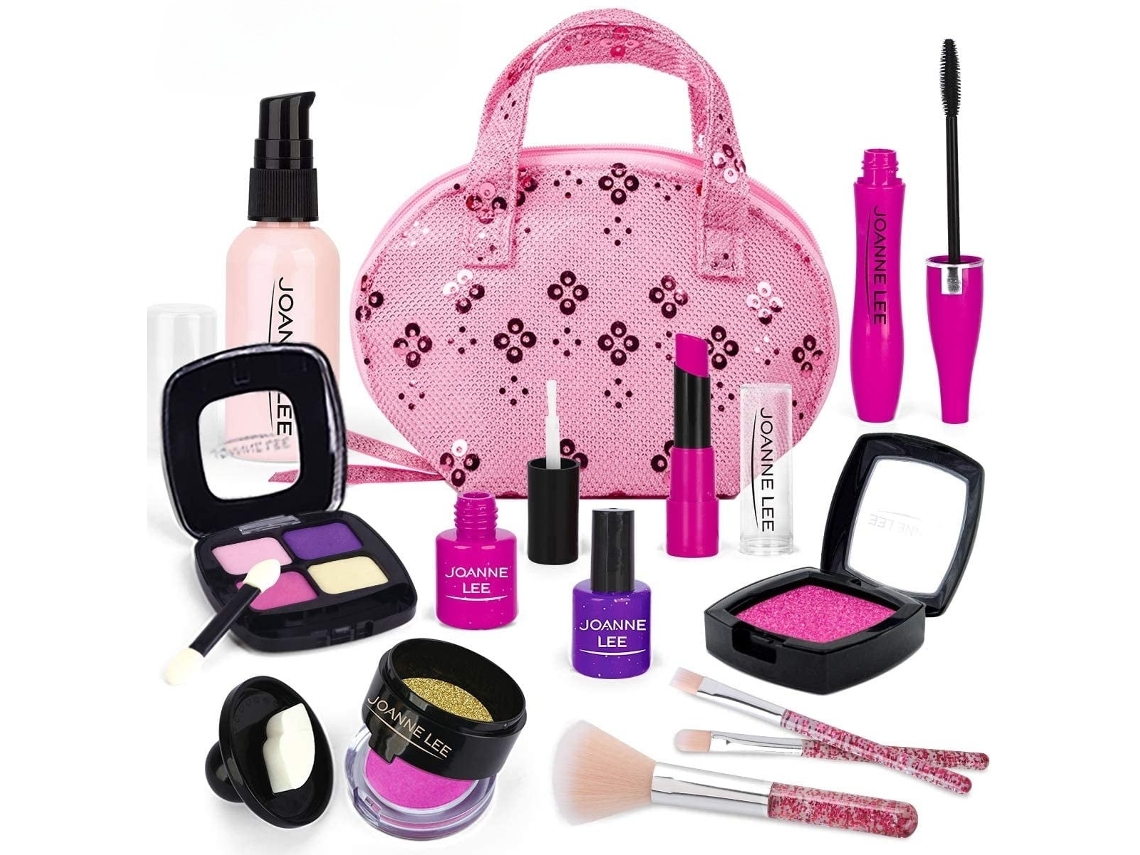 Brinquedos Para Meninas Kit De Brincadeira Ideal Para Meninas E Adolescentes, Lavável E Atóxico, Com Bolsa De Maquiagem Para Crianças 3 A 8 Anos
