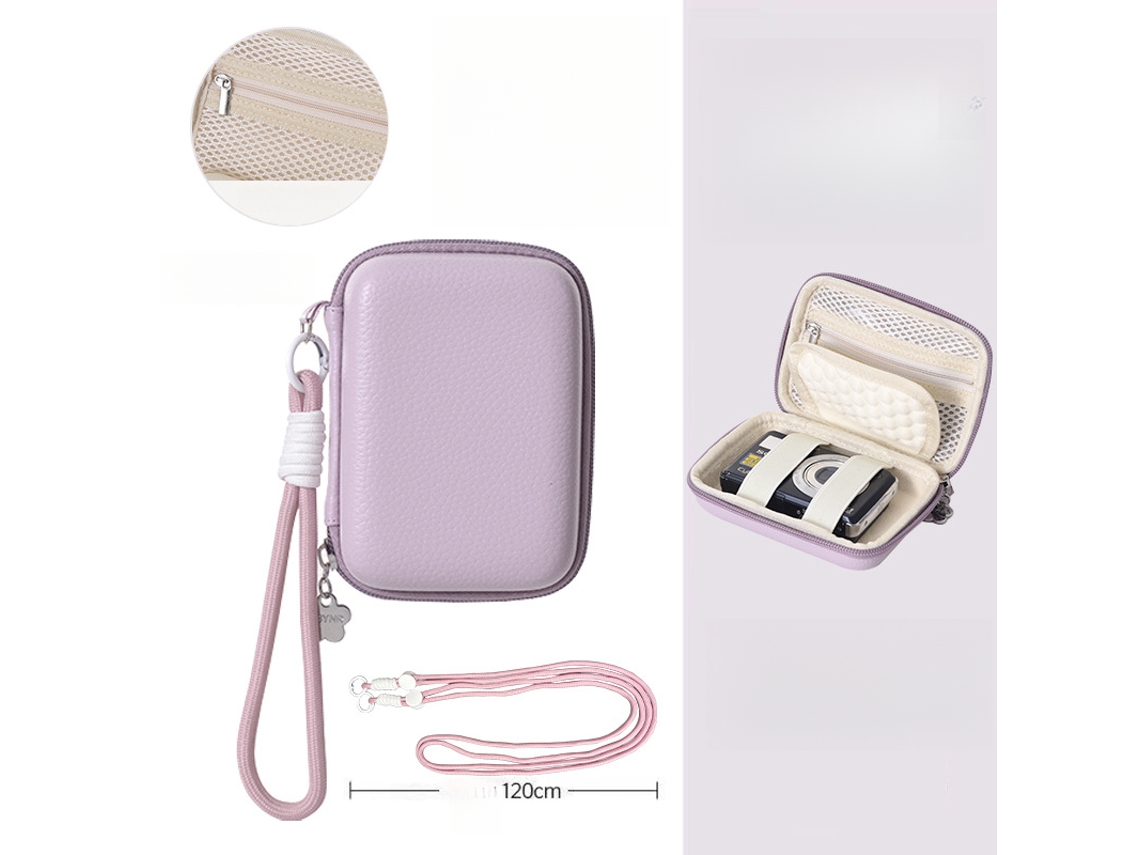 Bolsa para Câmara, Caixa de Armazenamento Resistente a Quedas, com Cordão CUICH (roxa)