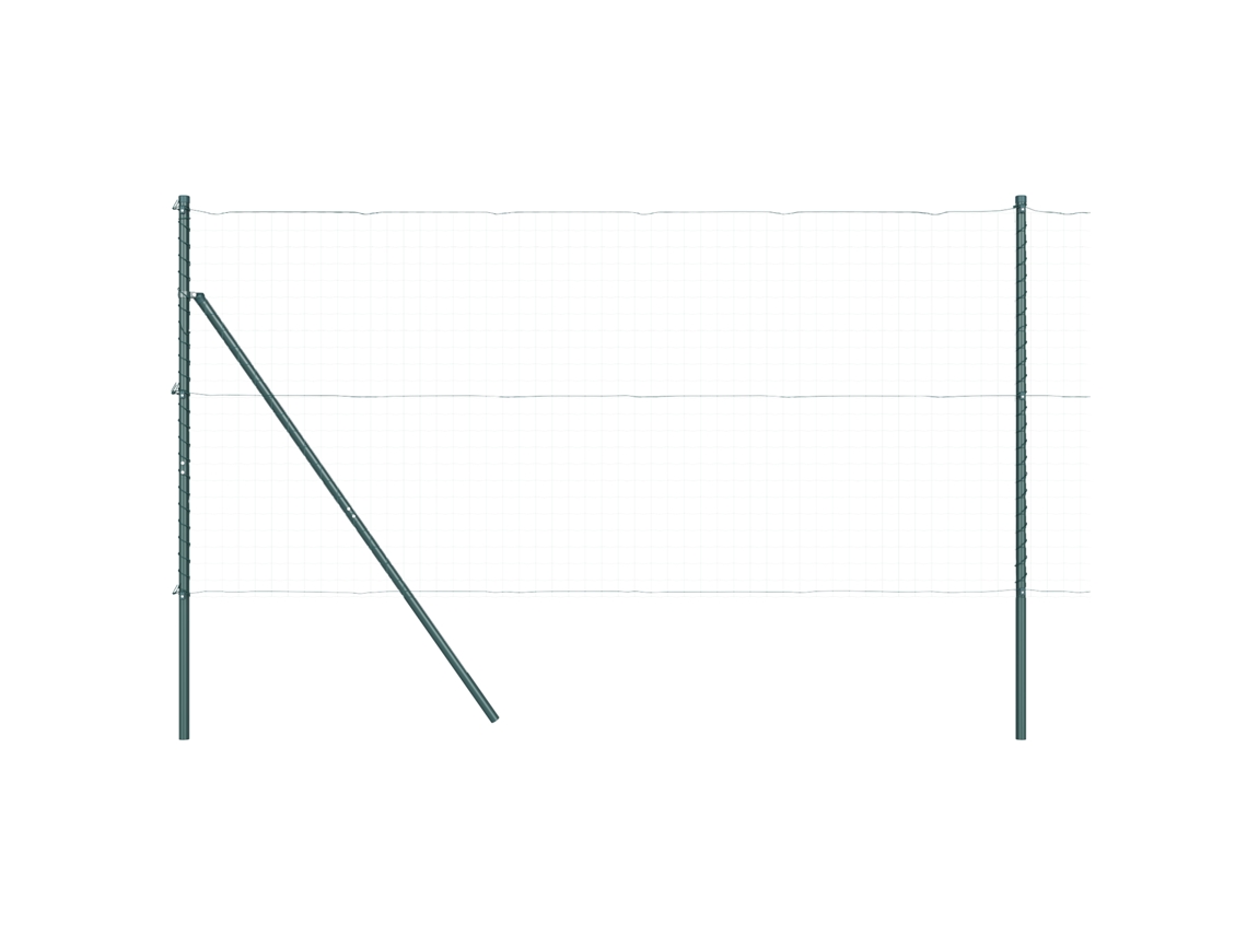 Conjunto 52 Poste De Cerca Vidaxl Verde Aço (150 Cm)