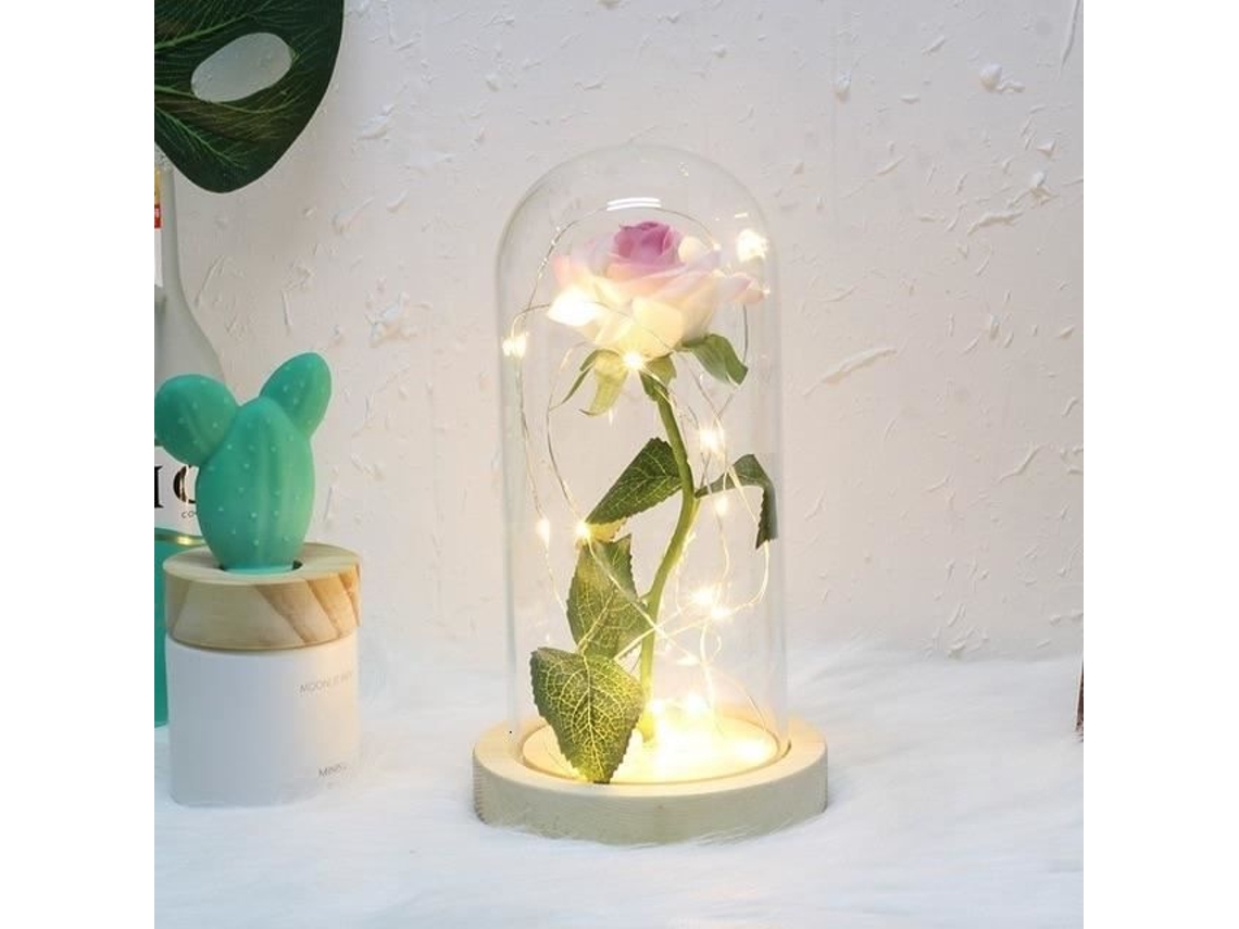 Branco com Rosa Rosa Galáxia Artificial Flores Falsas a Bela e a Fera para Um Casamento para Uma Festa