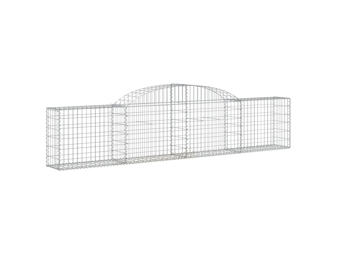Gabion Basket, Gabion Baskets Vidaxl Prateado Ferro (300 X 30 X 60/80 Cm)
