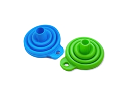 Conjunto Com 2 Funis De Silicone Dobráveis De 7 Cm