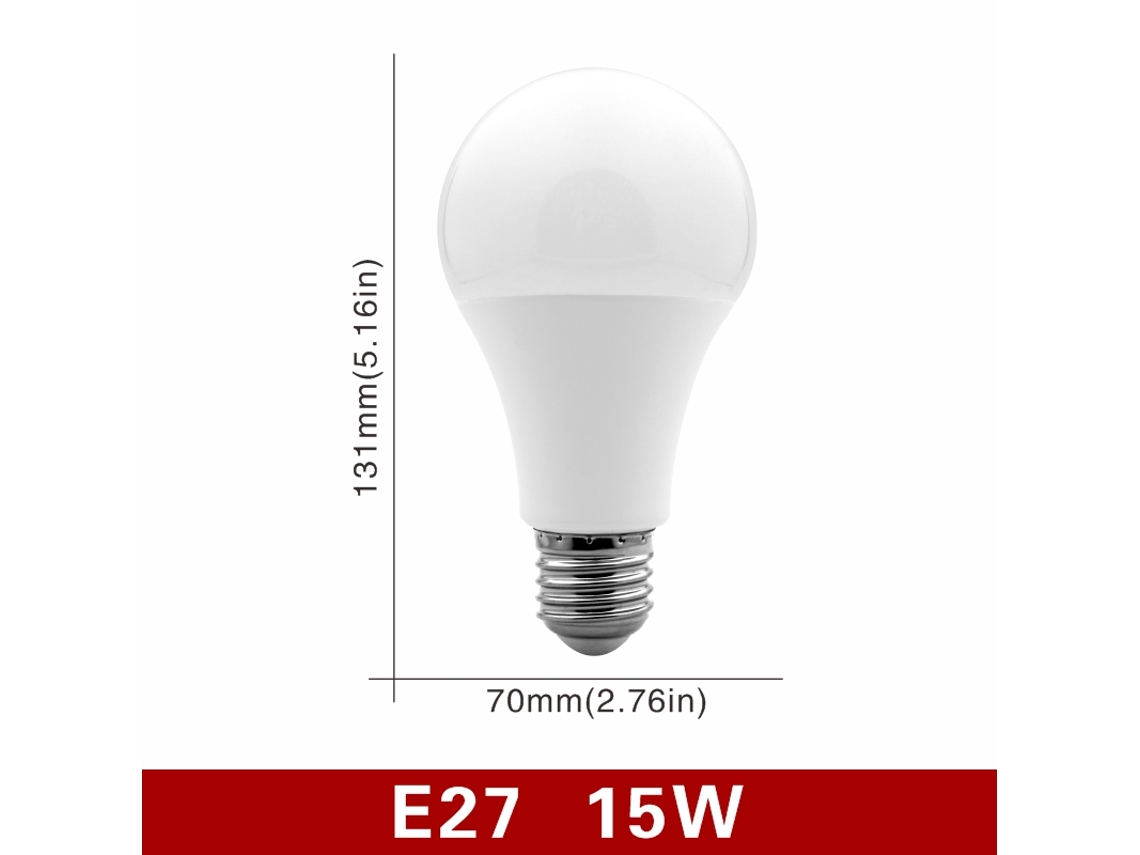 (branco Quente, 15w, Base De Rosca E27) 10 Lâmpadas Led, 220v