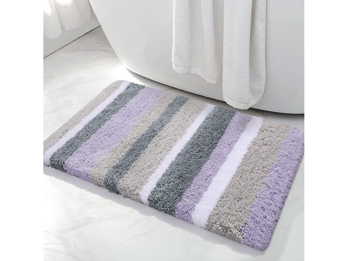Tapete de microfibra Nova Line roxo cinza 17x24