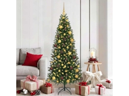 Vidaxl Árvore De Natal Artificial Com 300 Leds Verde 180 Cm Pe E Pvc