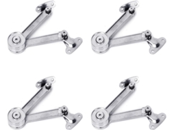 Conjunto De 4 Dobradiças Suporte Tampa Reforçadas Em Liga Zinco, Com Fechamento Suave, Ideais Para Armários, Guarda