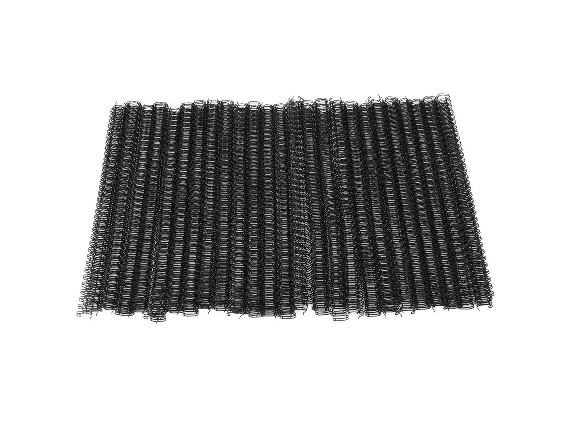 100 espinhos de encadernação com fio de loop duplo, 9,5mm, preto MARCA