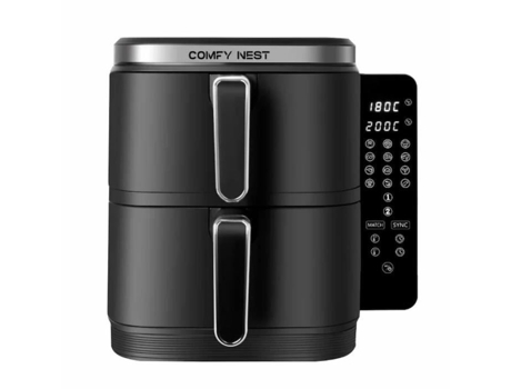 Fritadeira de Ar Quente Cesta Dupla Fritadeira de Ar Vertical 11L 2800W Comfy Nest Cn06177 Linha Royalty
