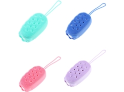 Escova De Banho Silicone Em Cores Sortidas Para Corpo E Rosto, Conjunto De 4 Peças, Escova De Limpeza E Higiene Dupla