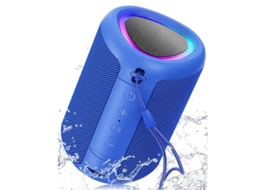 Alto Falante Bluetooth Portátil Com Luzes Som Potente E Cristalino Ipx5 À Prova Dágua Tempo De Reprodução O Dia Todo Entrada Aux E Cartão Yizhood