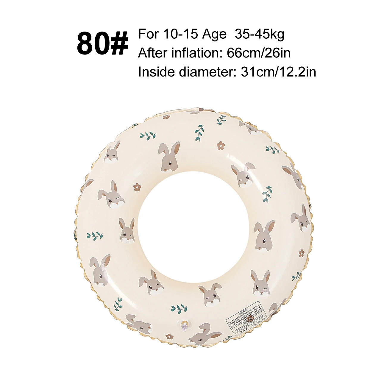 Boia De Piscina Fofa Com Estampa De Coelho (cor 80), Exclusiva Para Mulheres.