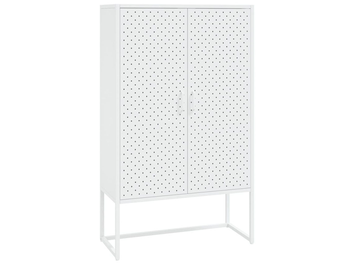 Aparador Alto 80x35x135 Cm Aço Branco MAISON EXCLUSIVE