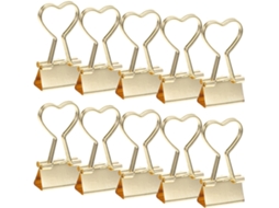 Conjunto Villcase com 10 pequenos clipes de metal para mesa, resistentes e com acabamento refinado, ideais para
