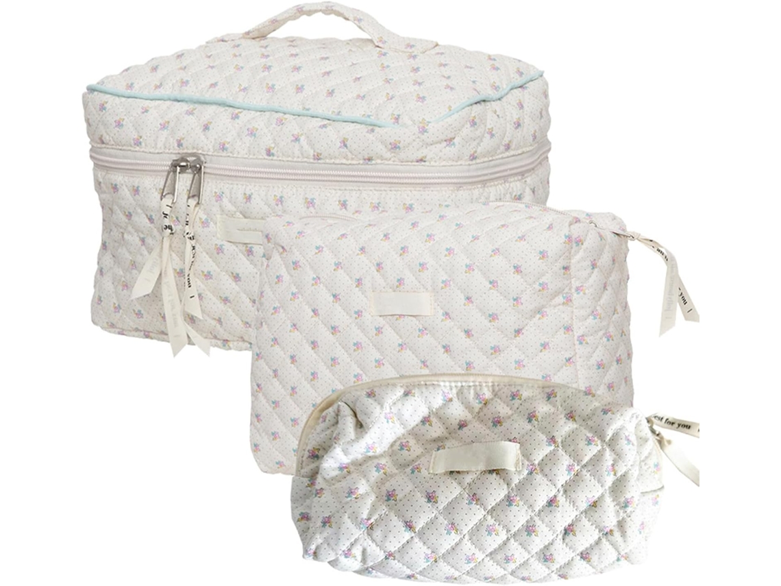 Nécessaire De Viagem | Nécessaire Grande Com Zíper Bolsa De Maquiagem De Algodão Para Academia, Ho Gokoco
