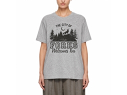 Rockinstone Twilight Movie The City Of Forks Gray Adult T-shirt Size:xxl