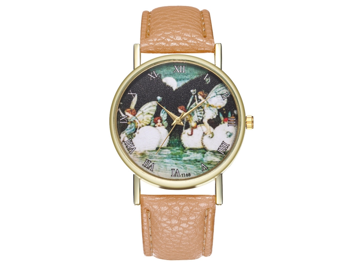 Reloj De Pulsera Quartz Para Mujer Zhoulianfa, Estilo Moderno, Color Beige