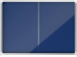 Suporte para Avisos NOBO Vitrine com chave 18XA4  Porta 2 Folhas (Azul - Feltro - Magnético: Não)