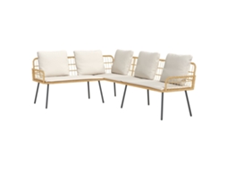 Conjunto 1 Sofá De Jardim Vidaxl Castanho Aço (173 X 231 X 90cm)