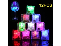 Cubos De Gelo Iluminados Vermelhos 12 Unidades