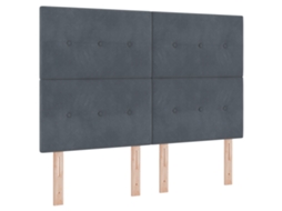 Conjunto 1 Cabeceira Estofada Vidaxl Cinzento Veludo (160 Cm)