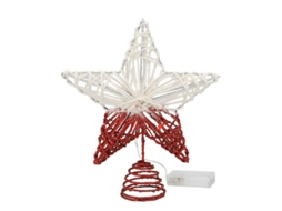 Estrella Led Para Cima De Árbol De Navidad 2025 Con Purpurina Ornamento Luces Decoración Navideña