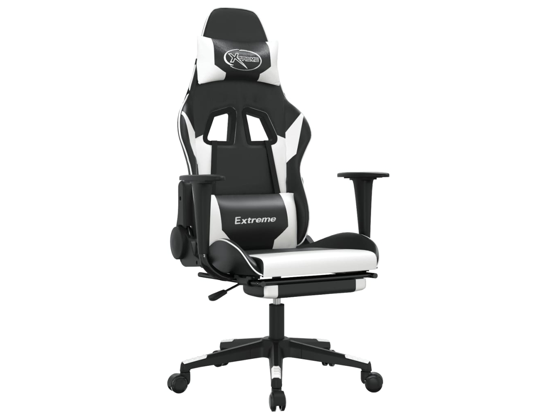 Cadeira de gaming VIDAXL Branco Couro Artificial (67x58x128 cm)