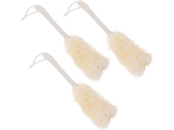 Lurelia Conjunto De 3 Escovas Esponja De Banho Para Duche, Esponja Suave, Cabo Longo E Massagem Suave