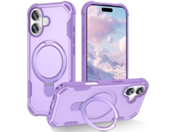 Capa Para Iphone 17 Magsafe Tpupc Com Suporte E À Prova De Choque - Roxa
