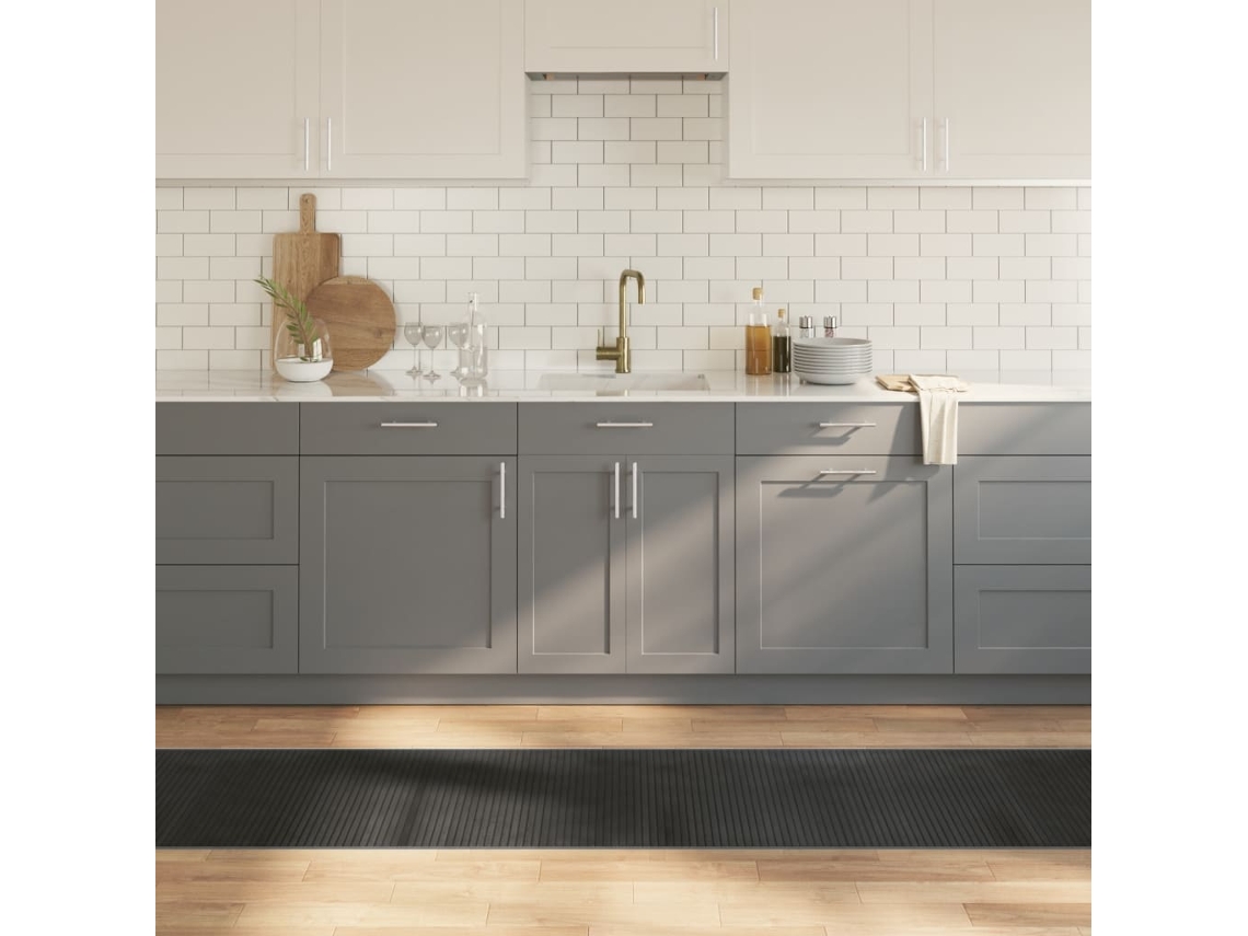 Vidaxl Tapete Retangular 60x500 Cm Bambu Cinzento
